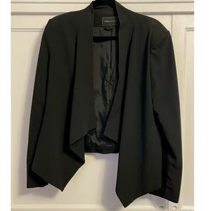 BCBG Black Drape Front Blazer
